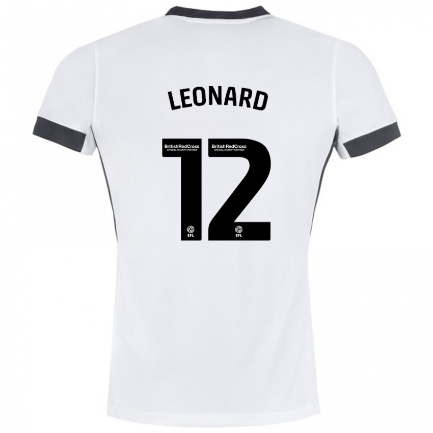 Kinder Marc Leonard #12 Weiß Schwarz Auswärtstrikot Trikot 2024/25 T-Shirt Schweiz