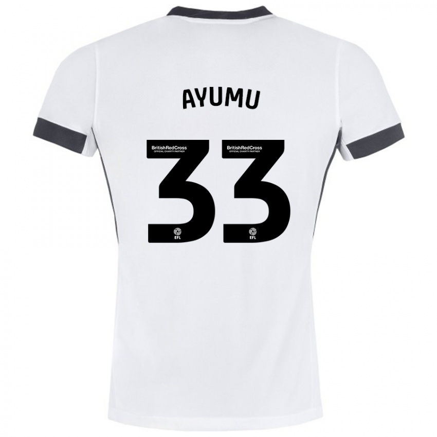 Kinder Ayumu Yokoyama #33 Weiß Schwarz Auswärtstrikot Trikot 2024/25 T-Shirt Schweiz