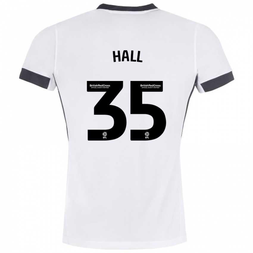 Kinder George Hall #35 Weiß Schwarz Auswärtstrikot Trikot 2024/25 T-Shirt Schweiz