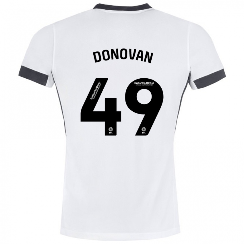 Enfant Maillot Romelle Donovan #49 Blanc Noir Tenues Extérieur 2024/25 T-Shirt Suisse