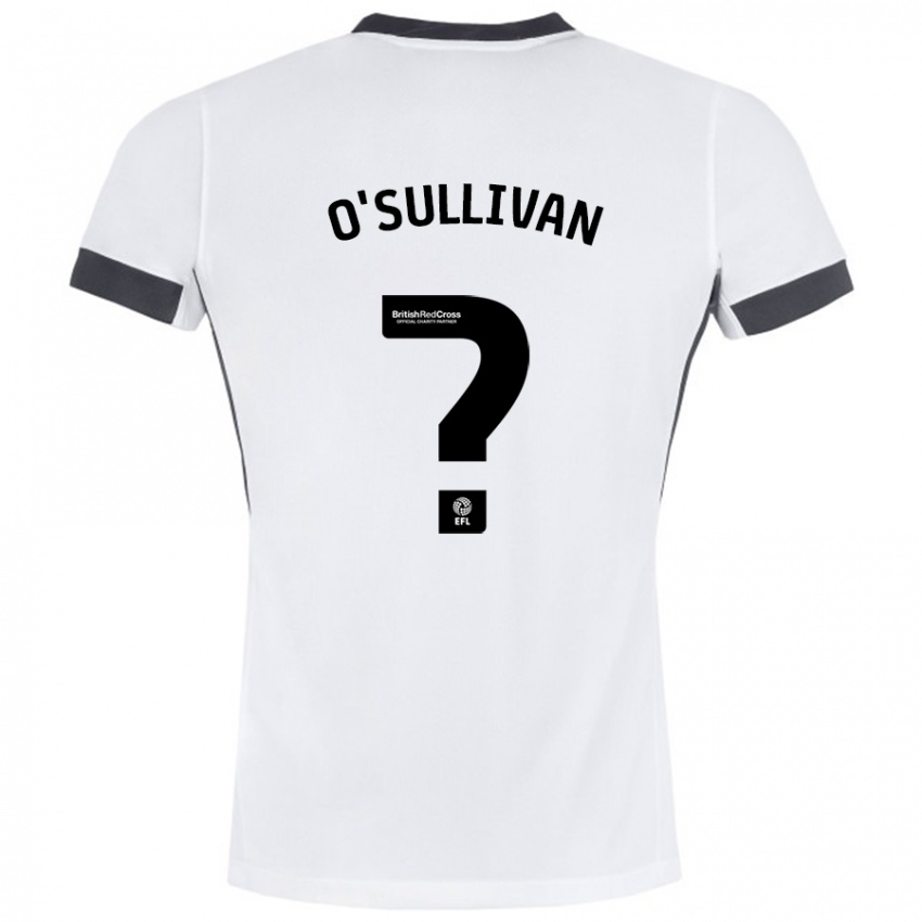 Enfant Maillot William O'sullivan #0 Blanc Noir Tenues Extérieur 2024/25 T-Shirt Suisse