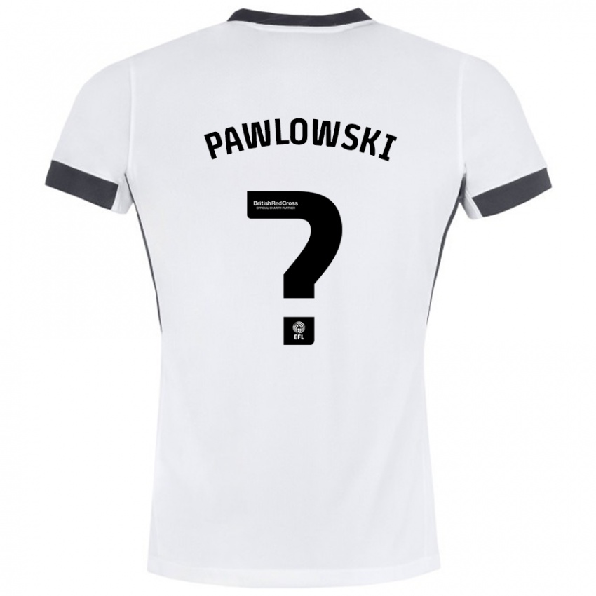 Kinder Jakub Pawlowski #0 Weiß Schwarz Auswärtstrikot Trikot 2024/25 T-Shirt Schweiz