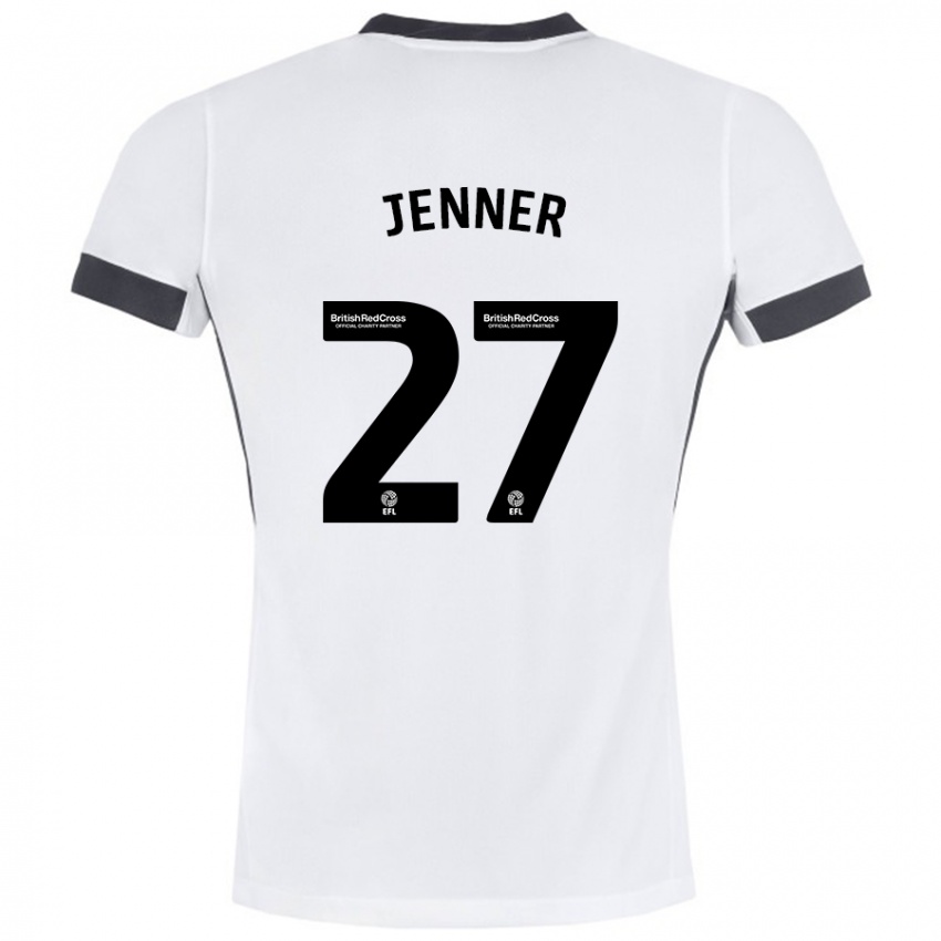 Kinder Abbi Jenner #27 Weiß Schwarz Auswärtstrikot Trikot 2024/25 T-Shirt Schweiz