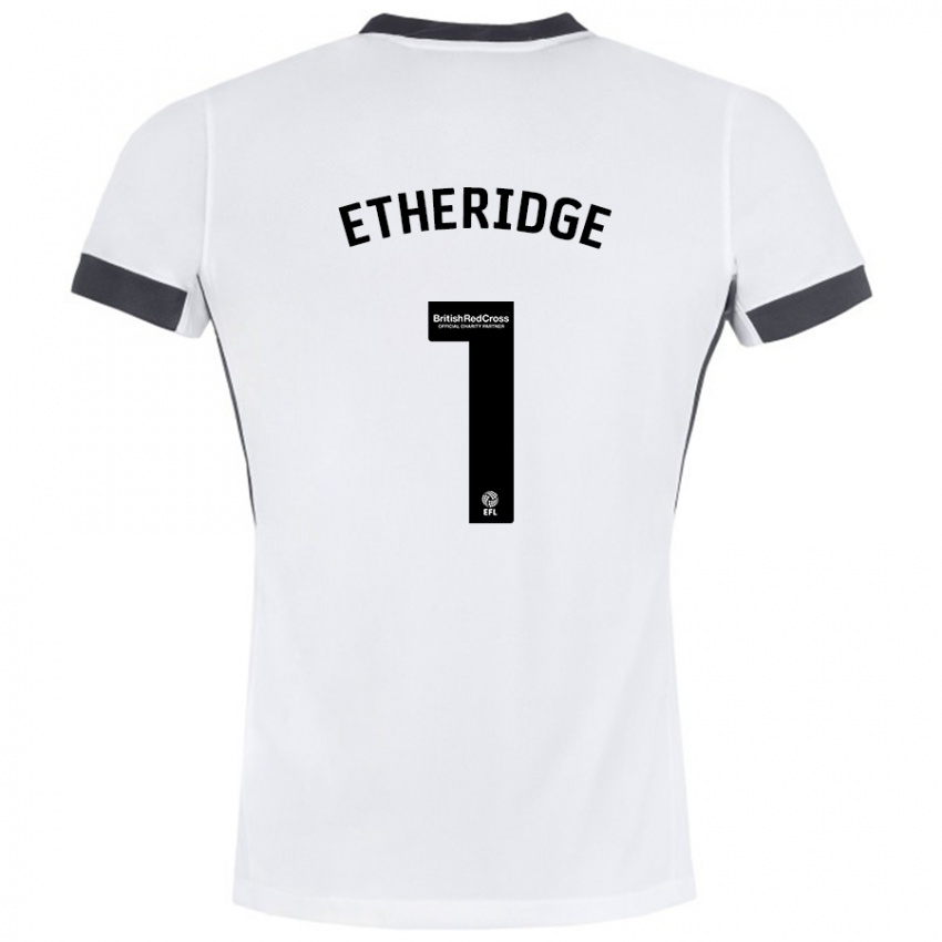 Enfant Maillot Neil Etheridge #1 Blanc Noir Tenues Extérieur 2024/25 T-Shirt Suisse