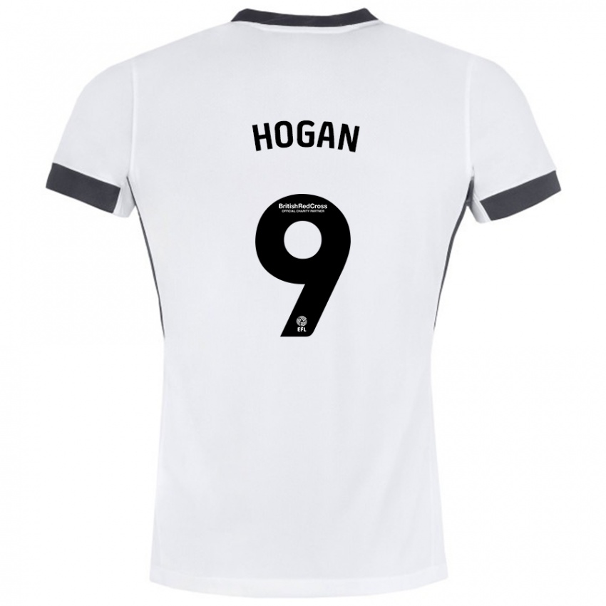 Kinder Scott Hogan #9 Weiß Schwarz Auswärtstrikot Trikot 2024/25 T-Shirt Schweiz