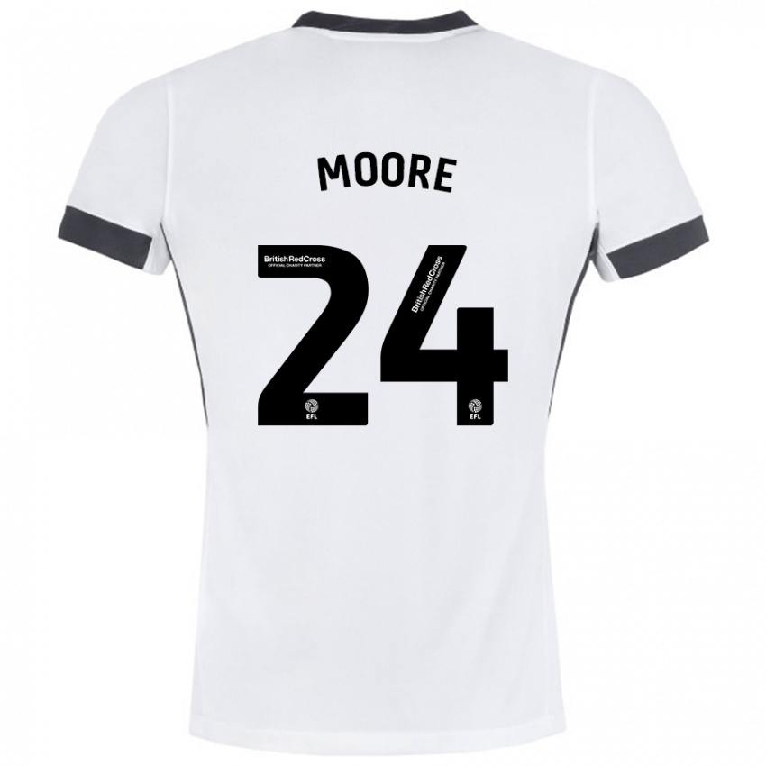 Kinder Jade Ellis Moore #24 Weiß Schwarz Auswärtstrikot Trikot 2024/25 T-Shirt Schweiz