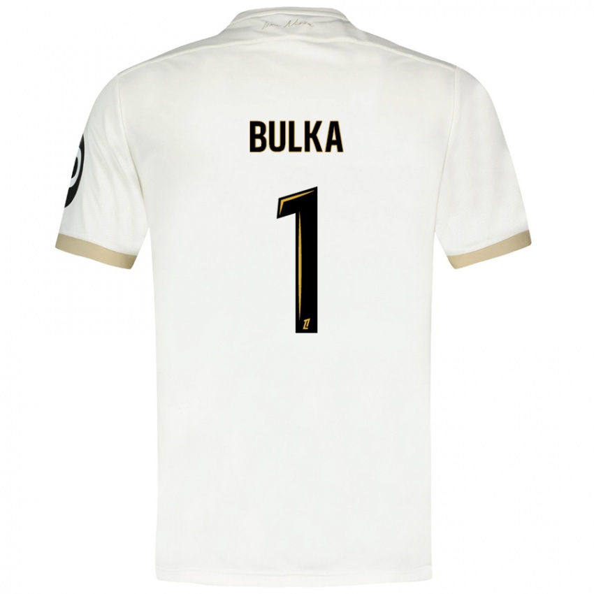 Kinder Marcin Bulka #1 Weißgold Auswärtstrikot Trikot 2024/25 T-Shirt Schweiz