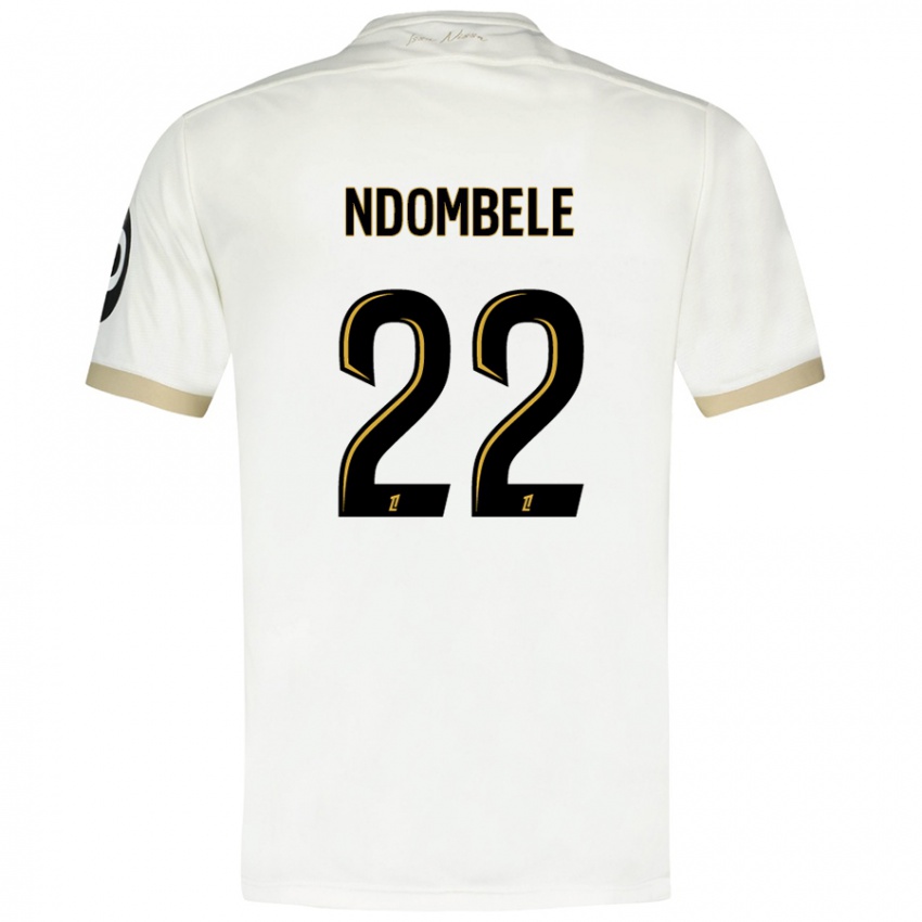 Kinder Tanguy Ndombele #22 Weißgold Auswärtstrikot Trikot 2024/25 T-Shirt Schweiz