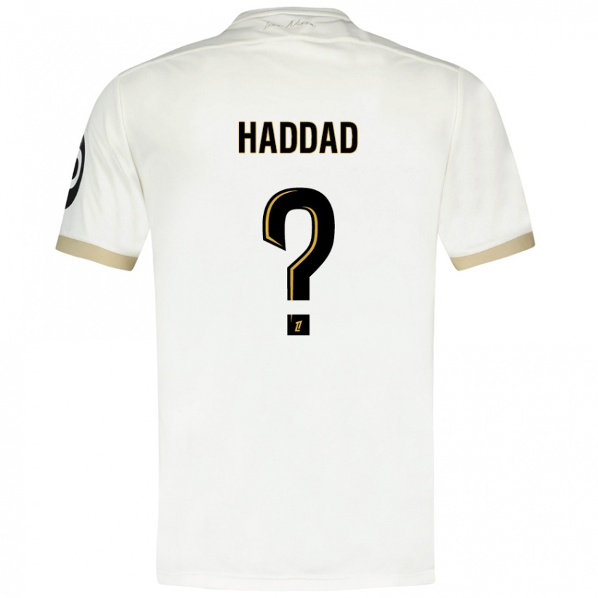 Kinder Yacine Haddad #0 Weißgold Auswärtstrikot Trikot 2024/25 T-Shirt Schweiz