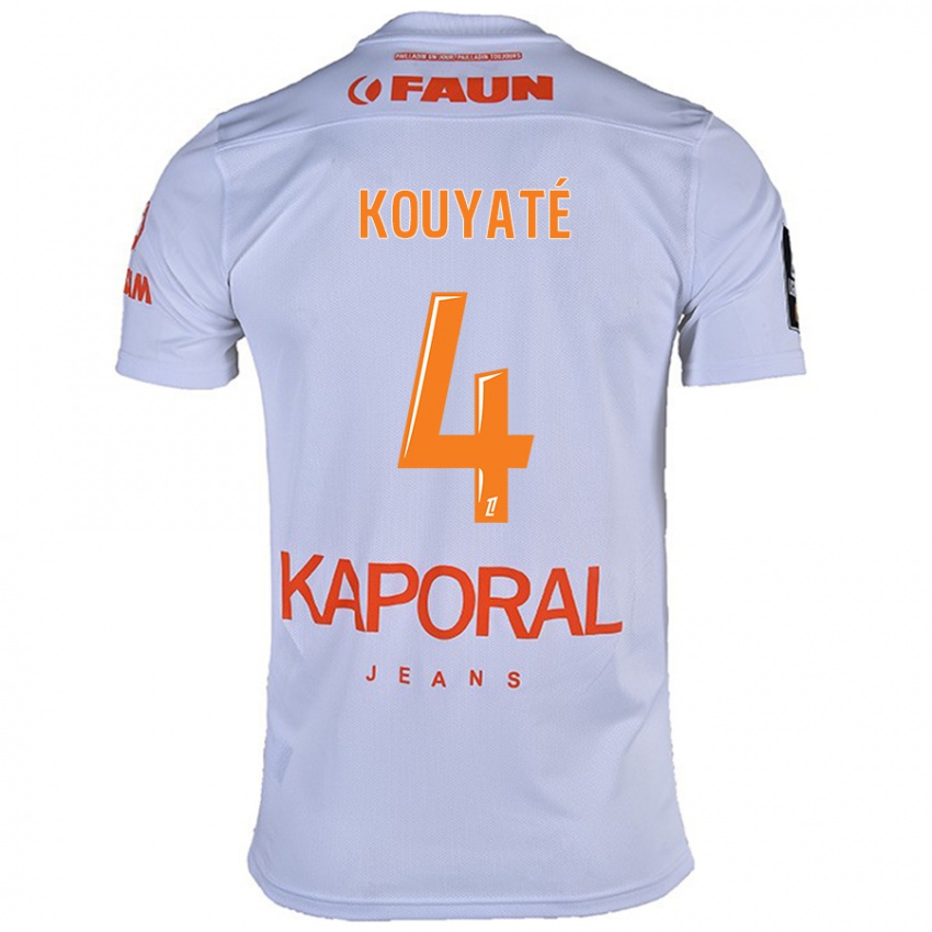 Kinder Kiki Kouyaté #4 Weiß Auswärtstrikot Trikot 2024/25 T-Shirt Schweiz