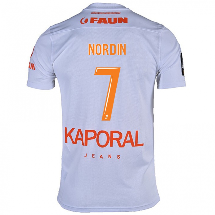 Kinder Arnaud Nordin #7 Weiß Auswärtstrikot Trikot 2024/25 T-Shirt Schweiz