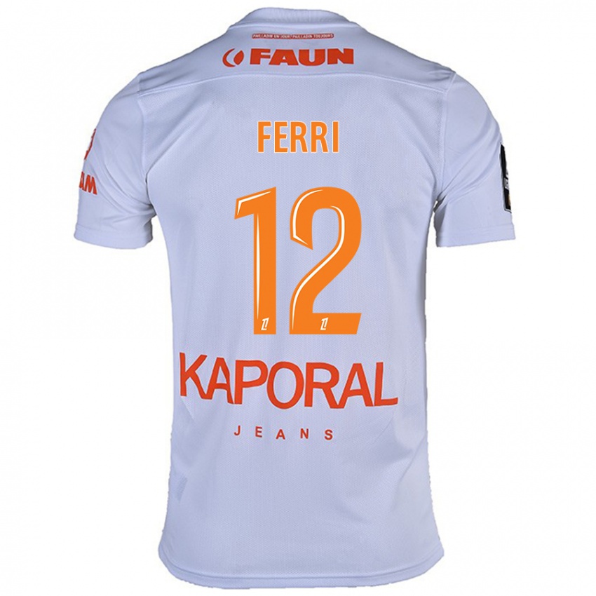 Enfant Maillot Jordan Ferri #12 Blanc Tenues Extérieur 2024/25 T-Shirt Suisse