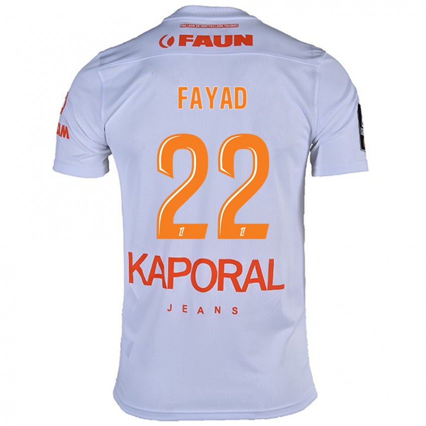 Enfant Maillot Khalil Fayad #22 Blanc Tenues Extérieur 2024/25 T-Shirt Suisse