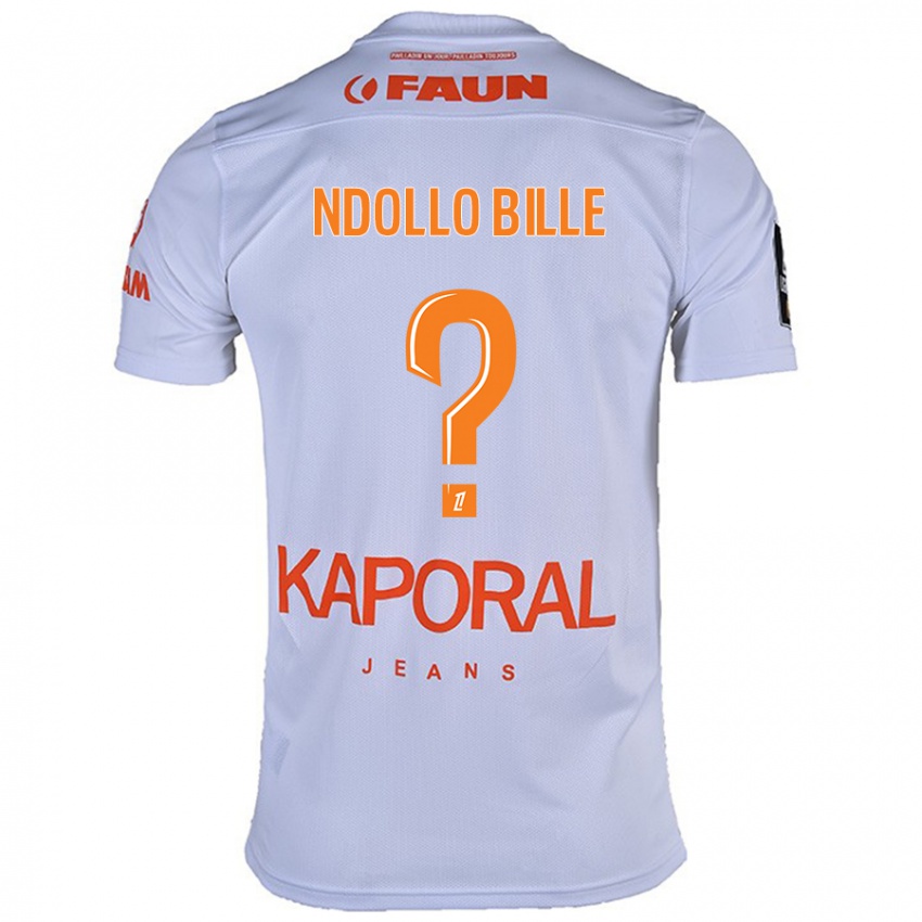 Kinder Wilfried Ndollo Bille #0 Weiß Auswärtstrikot Trikot 2024/25 T-Shirt Schweiz