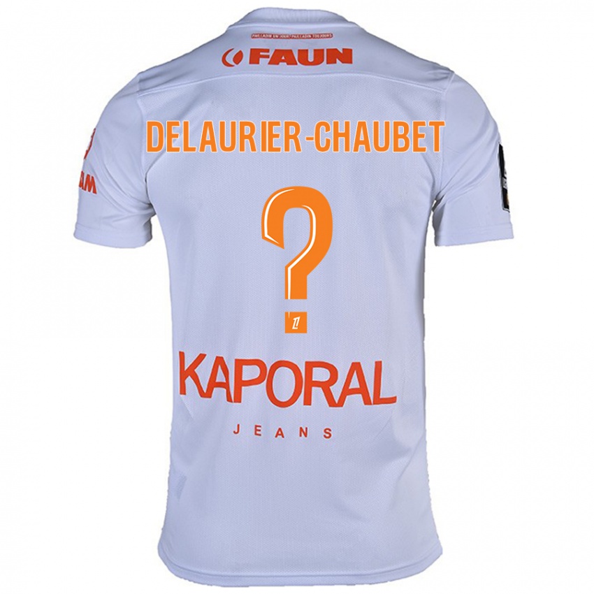 Kinder Tom Delaurier-Chaubet #0 Weiß Auswärtstrikot Trikot 2024/25 T-Shirt Schweiz