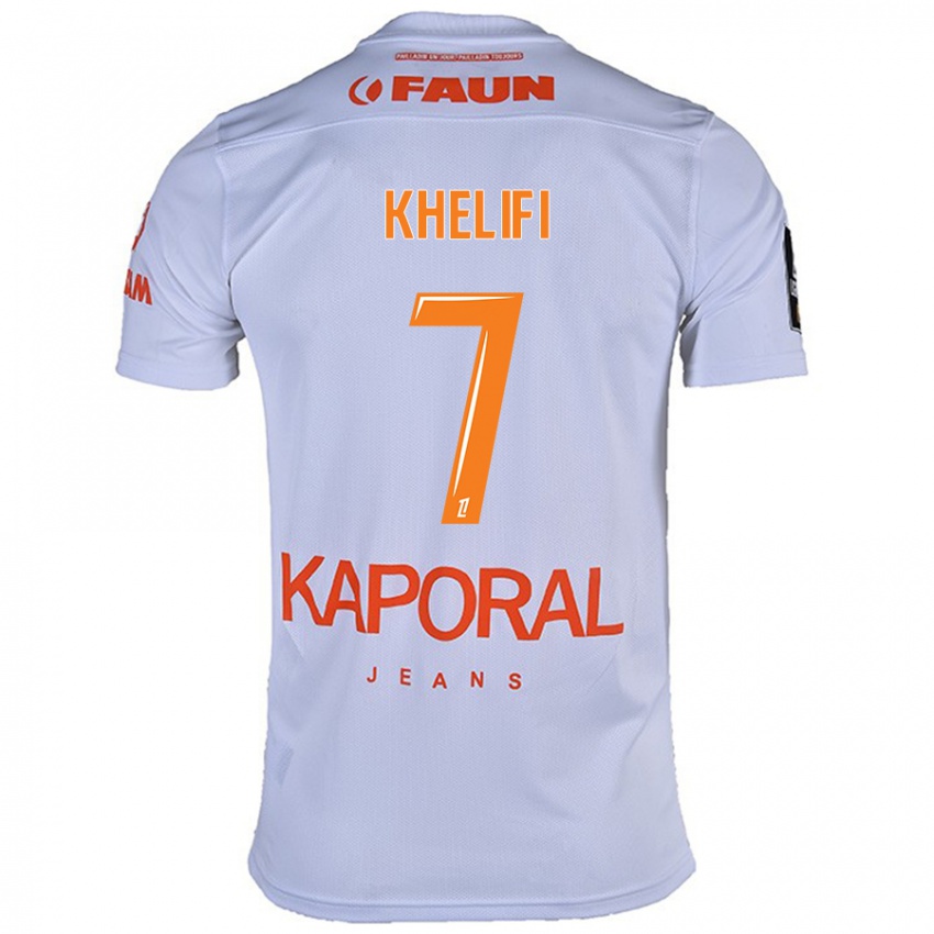 Kinder Léa Khelifi #7 Weiß Auswärtstrikot Trikot 2024/25 T-Shirt Schweiz