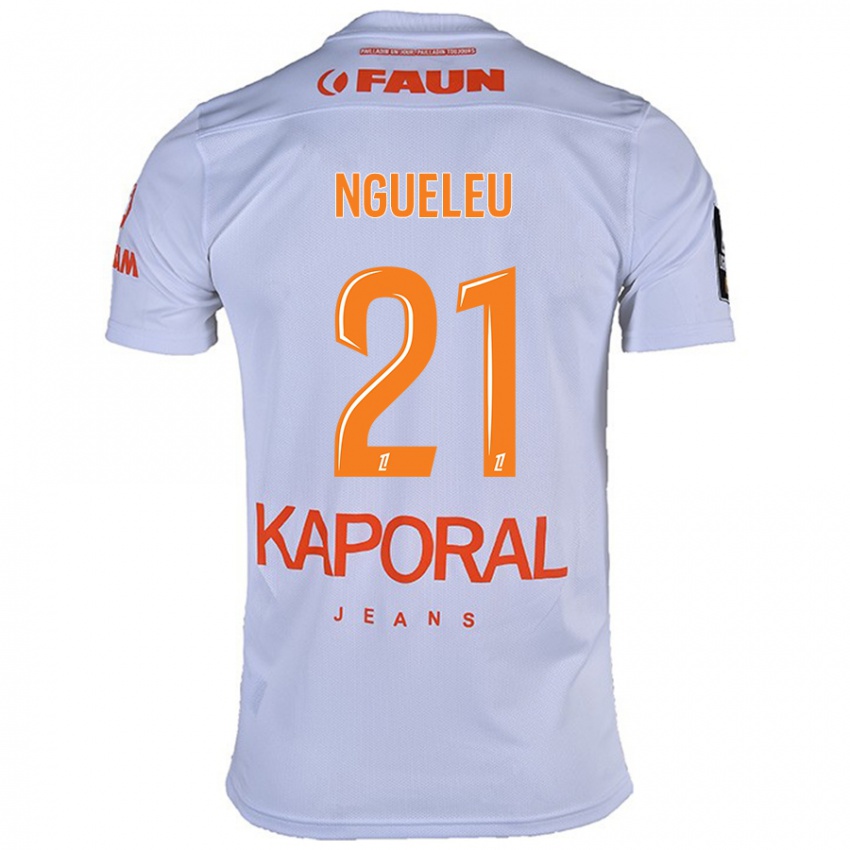 Enfant Maillot Nina Ngueleu #21 Blanc Tenues Extérieur 2024/25 T-Shirt Suisse