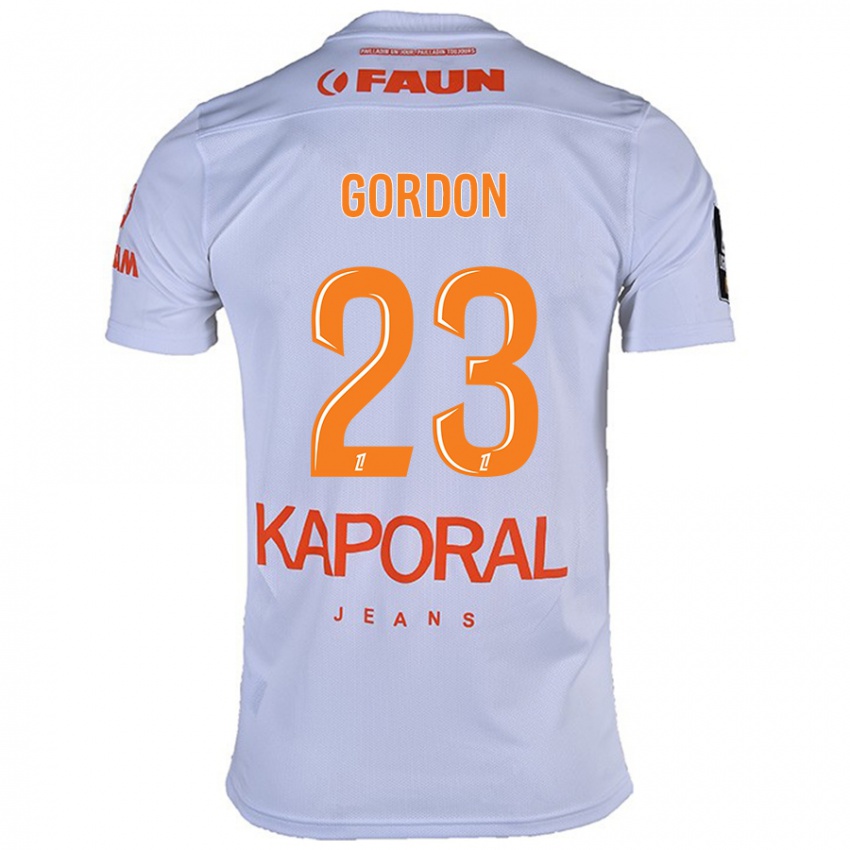 Enfant Maillot Sh'nia Gordon #23 Blanc Tenues Extérieur 2024/25 T-Shirt Suisse