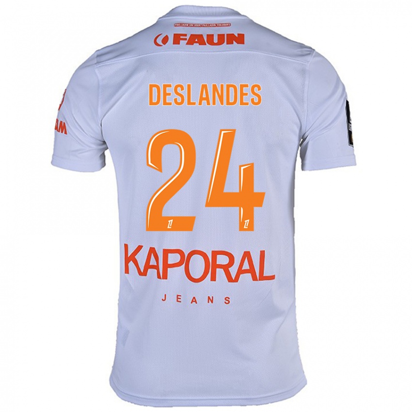 Kinder Océane Deslandes #24 Weiß Auswärtstrikot Trikot 2024/25 T-Shirt Schweiz