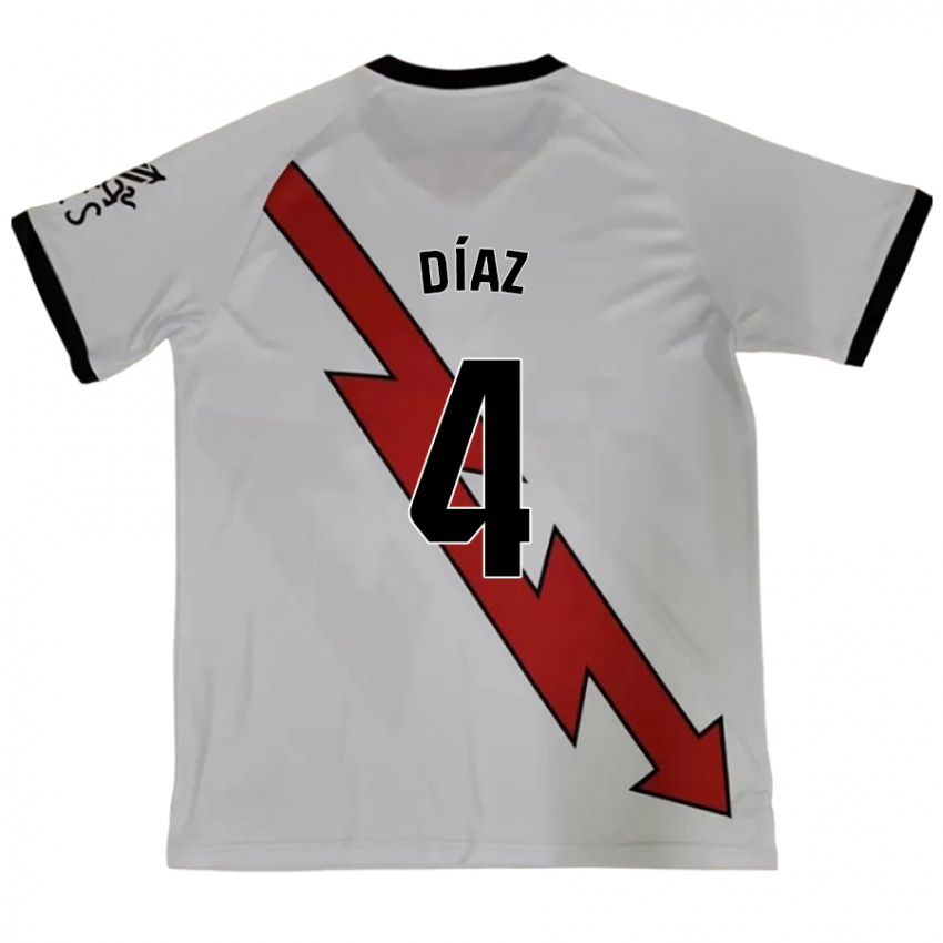 Enfant Maillot Pedro Díaz #4 Rouge Tenues Extérieur 2024/25 T-Shirt Suisse