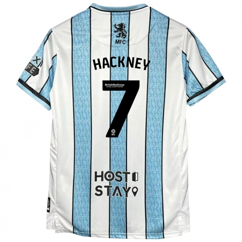 Kinder Hayden Hackney #7 Weiß Blau Auswärtstrikot Trikot 2024/25 T-Shirt Schweiz