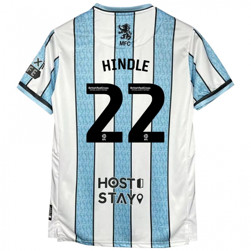 Kinder Rachel Hindle #22 Weiß Blau Auswärtstrikot Trikot 2024/25 T-Shirt Schweiz