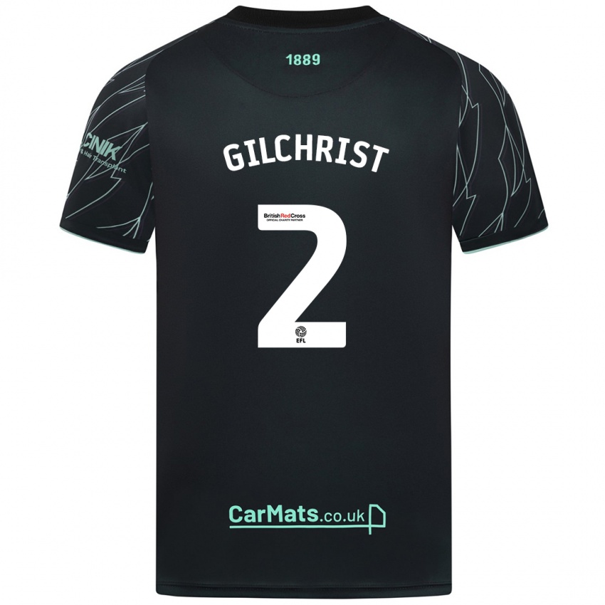 Kinder Alfie Gilchrist #2 Schwarz Grün Auswärtstrikot Trikot 2024/25 T-Shirt Schweiz