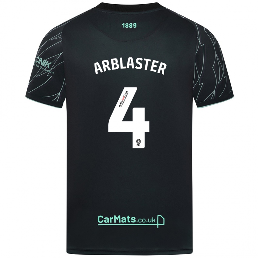 Kinder Oliver Arblaster #4 Schwarz Grün Auswärtstrikot Trikot 2024/25 T-Shirt Schweiz