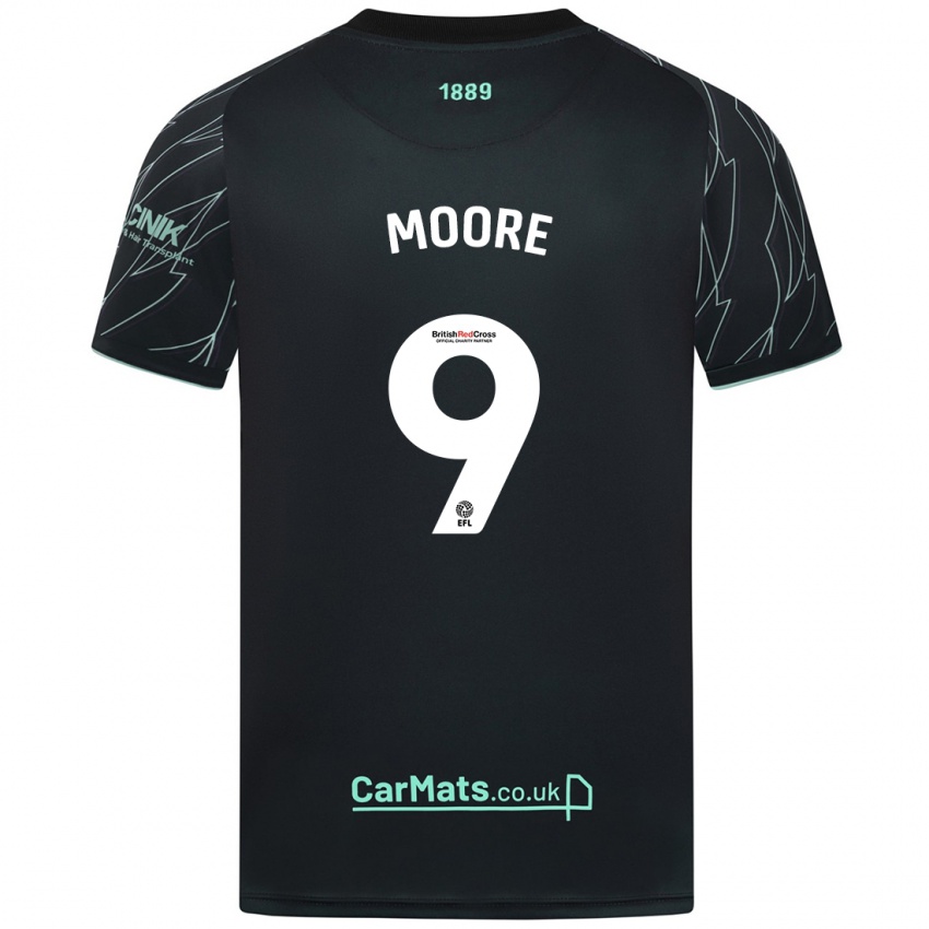 Kinder Kieffer Moore #9 Schwarz Grün Auswärtstrikot Trikot 2024/25 T-Shirt Schweiz