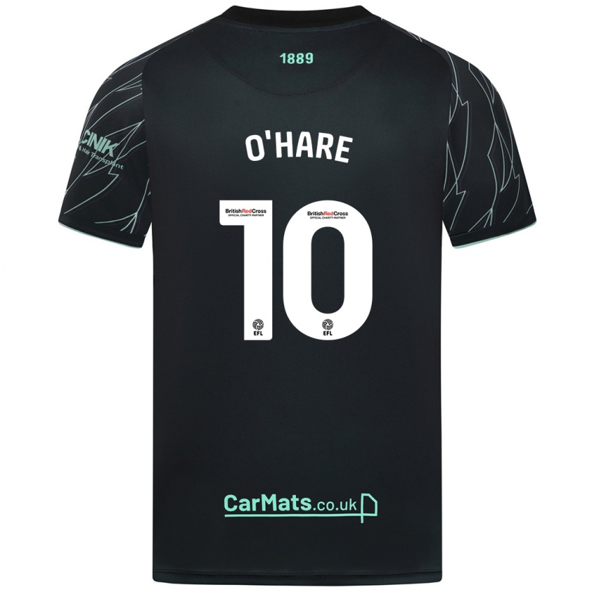 Kinder Callum O'hare #10 Schwarz Grün Auswärtstrikot Trikot 2024/25 T-Shirt Schweiz