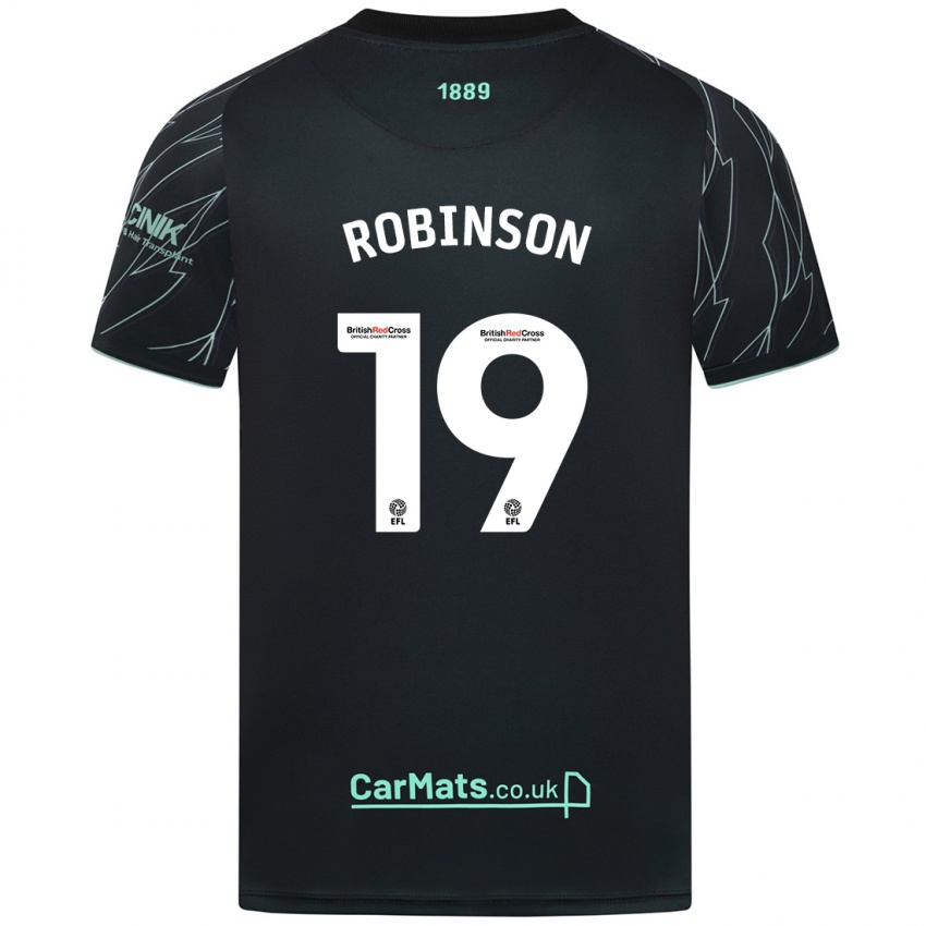 Kinder Jack Robinson #19 Schwarz Grün Auswärtstrikot Trikot 2024/25 T-Shirt Schweiz