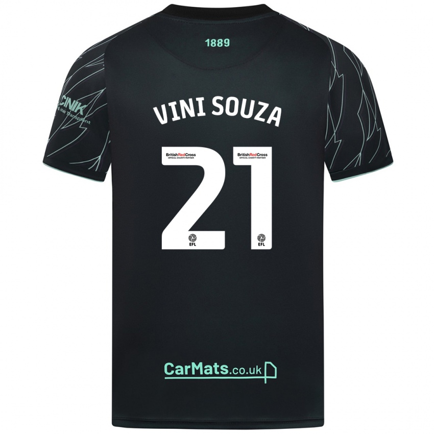 Kinder Vini Souza #21 Schwarz Grün Auswärtstrikot Trikot 2024/25 T-Shirt Schweiz