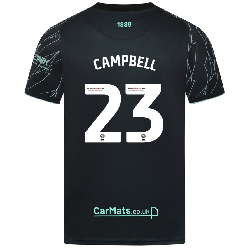 Kinder Tyrese Campbell #23 Schwarz Grün Auswärtstrikot Trikot 2024/25 T-Shirt Schweiz