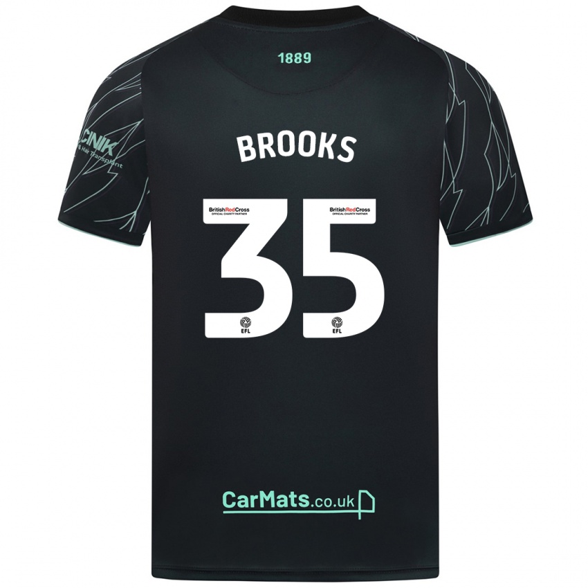 Kinder Andre Brooks #35 Schwarz Grün Auswärtstrikot Trikot 2024/25 T-Shirt Schweiz