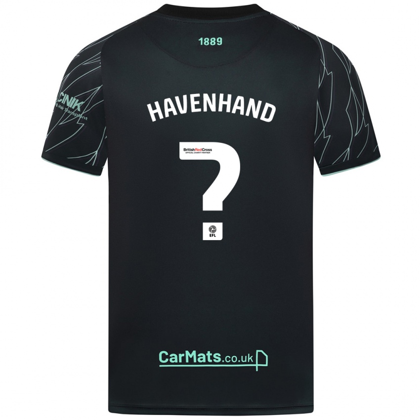 Kinder Kurtis Havenhand #0 Schwarz Grün Auswärtstrikot Trikot 2024/25 T-Shirt Schweiz