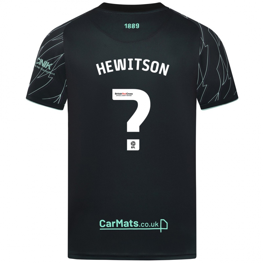 Kinder Coby Hewitson #0 Schwarz Grün Auswärtstrikot Trikot 2024/25 T-Shirt Schweiz