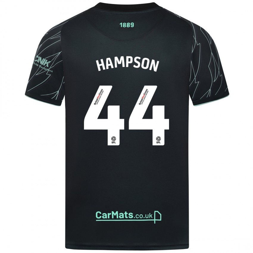 Kinder Owen Hampson #44 Schwarz Grün Auswärtstrikot Trikot 2024/25 T-Shirt Schweiz