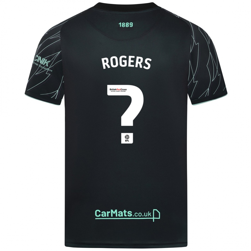 Kinder Sian Rogers #0 Schwarz Grün Auswärtstrikot Trikot 2024/25 T-Shirt Schweiz