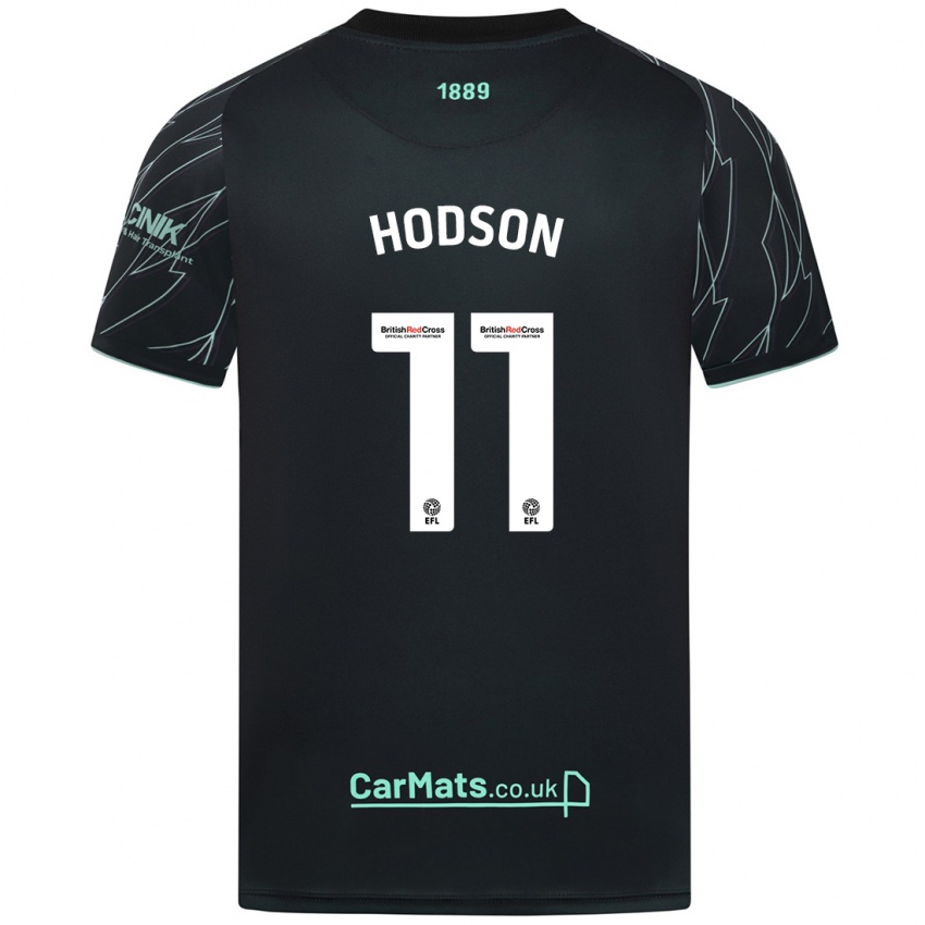 Kinder Ashley Hodson #11 Schwarz Grün Auswärtstrikot Trikot 2024/25 T-Shirt Schweiz