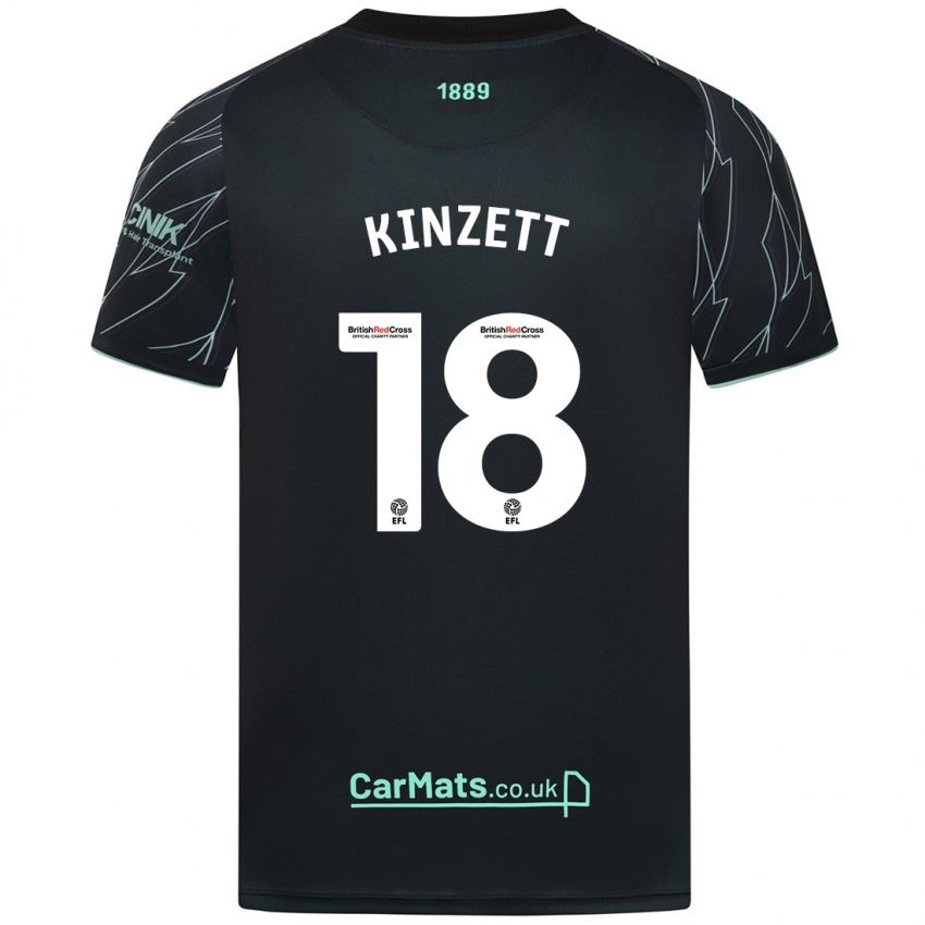 Kinder Ella Kinzett #18 Schwarz Grün Auswärtstrikot Trikot 2024/25 T-Shirt Schweiz