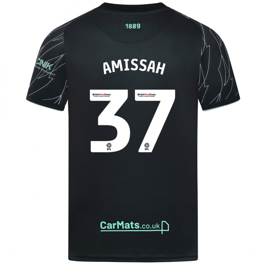 Kinder Jordan Amissah #37 Schwarz Grün Auswärtstrikot Trikot 2024/25 T-Shirt Schweiz