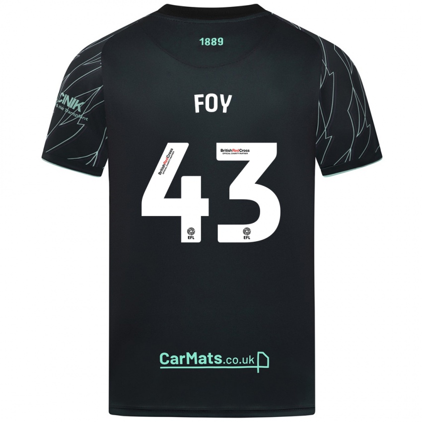 Kinder Gus Foy #43 Schwarz Grün Auswärtstrikot Trikot 2024/25 T-Shirt Schweiz