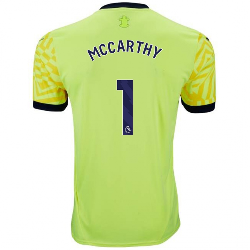 Enfant Maillot Alex Mccarthy #1 Jaune Tenues Extérieur 2024/25 T-Shirt Suisse