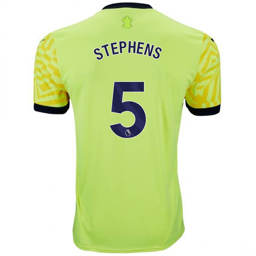 Enfant Maillot Jack Stephens #5 Jaune Tenues Extérieur 2024/25 T-Shirt Suisse