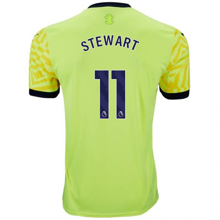 Enfant Maillot Ross Stewart #11 Jaune Tenues Extérieur 2024/25 T-Shirt Suisse