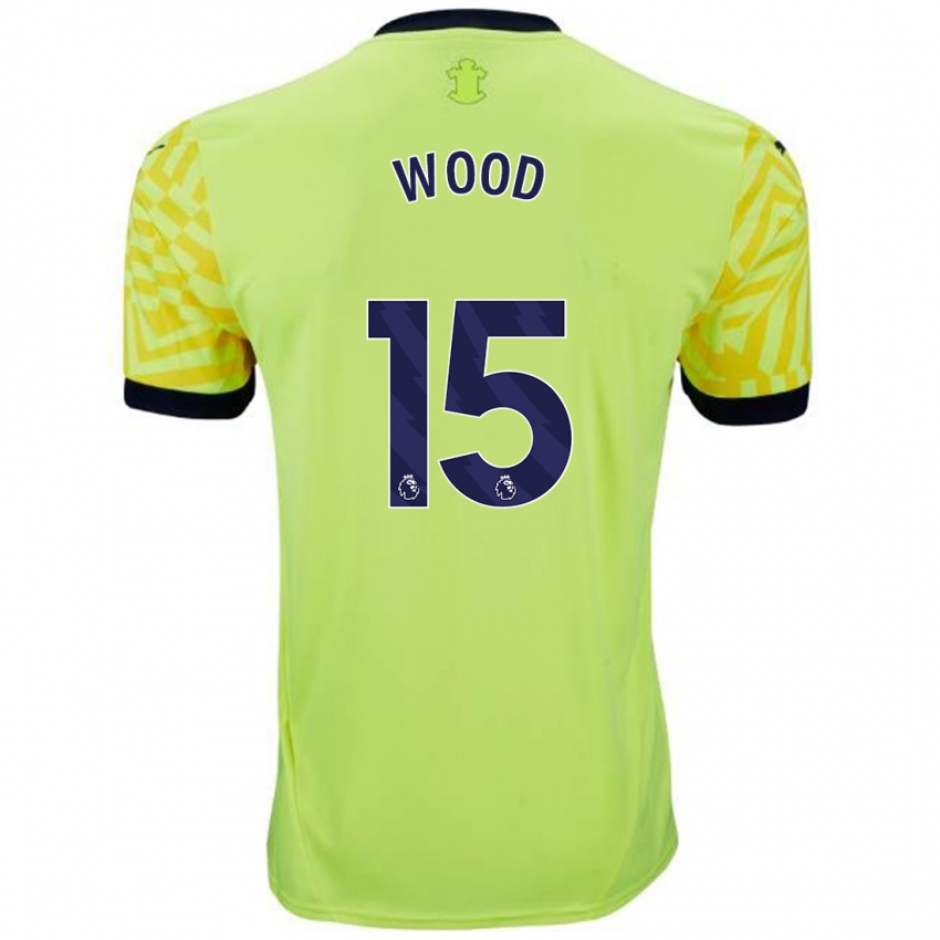 Kinder Nathan Wood #15 Gelb Auswärtstrikot Trikot 2024/25 T-Shirt Schweiz