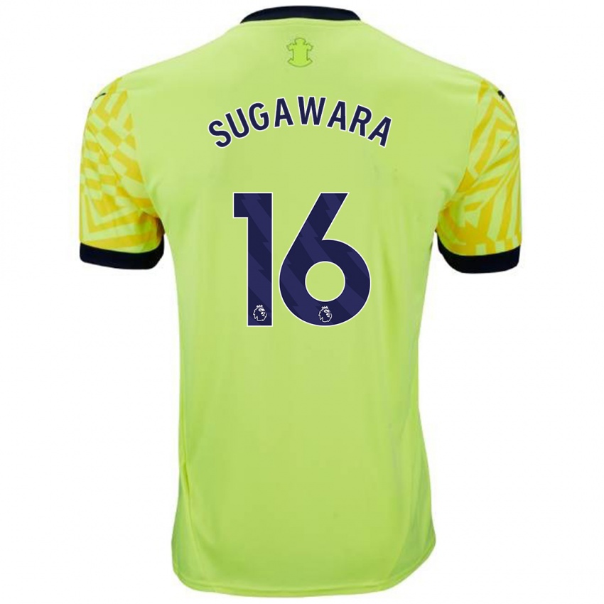 Enfant Maillot Yukinari Sugawara #16 Jaune Tenues Extérieur 2024/25 T-Shirt Suisse