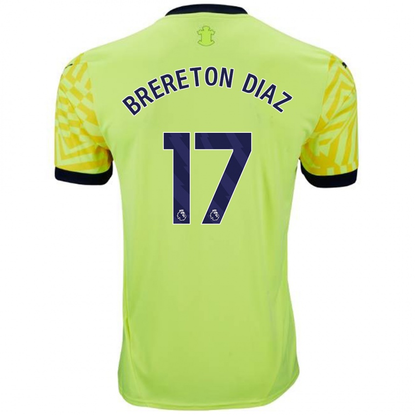 Enfant Maillot Ben Brereton Díaz #17 Jaune Tenues Extérieur 2024/25 T-Shirt Suisse