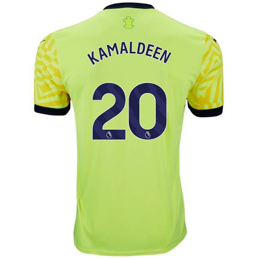 Enfant Maillot Kamaldeen Sulemana #20 Jaune Tenues Extérieur 2024/25 T-Shirt Suisse