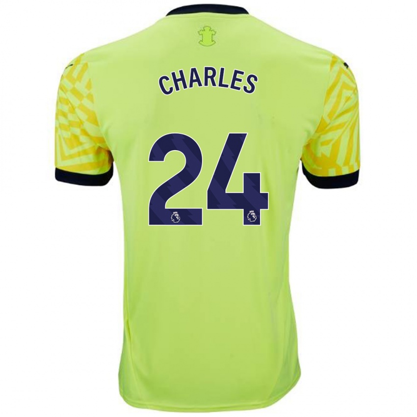 Kinder Shea Charles #24 Gelb Auswärtstrikot Trikot 2024/25 T-Shirt Schweiz